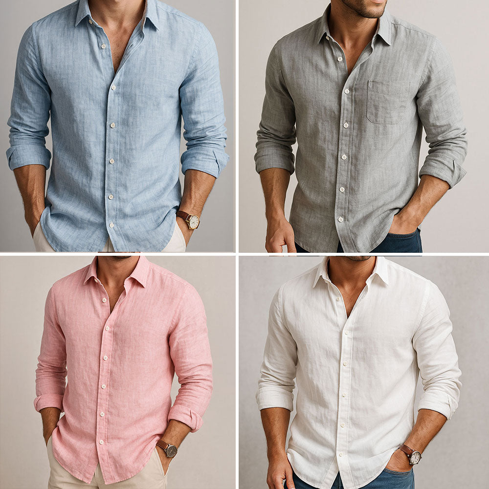 MaisonVirel-Paris| CHEMISE ESSENTIELLE EN LIN POUR HOMME