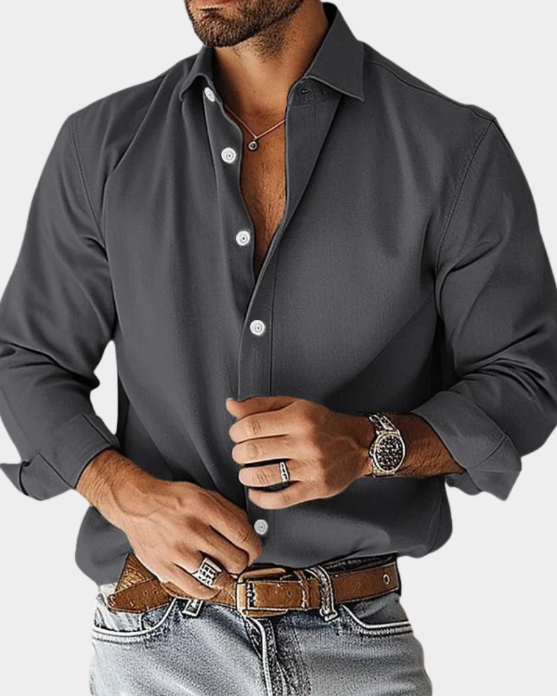 MaisonVirel-Paris | CHEMISE BOUTONNÉE ÉTIREMENT COUPE SLIM POUR HOMME