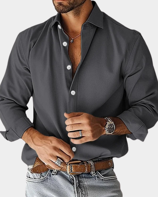 MaisonVirel-Paris | CHEMISE BOUTONNÉE ÉTIREMENT COUPE SLIM POUR HOMME
