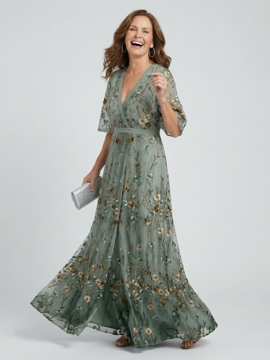 MaisonVirel-Paris | Robe Maxi Halter Bloom Flow Selora