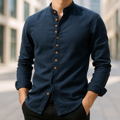 MaisonVirel-Paris| CHEMISE EN LIN ET COTON POUR HOMME