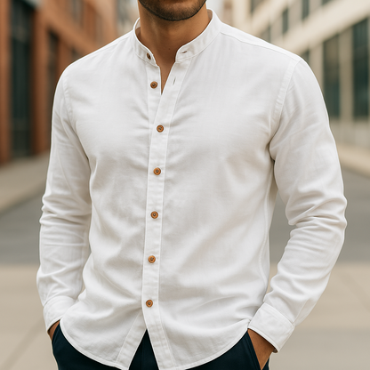 MaisonVirel-Paris| CHEMISE EN LIN ET COTON POUR HOMME