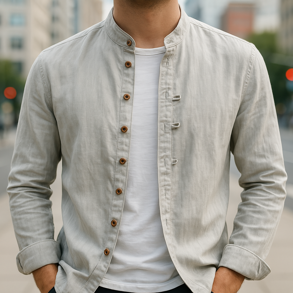 MaisonVirel-Paris| CHEMISE EN LIN ET COTON POUR HOMME