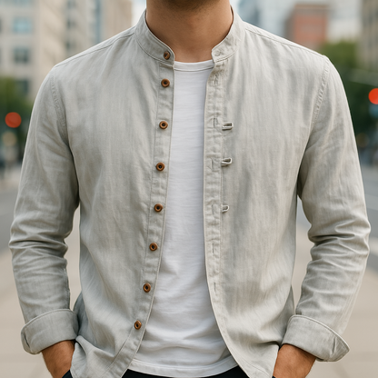 MaisonVirel-Paris| CHEMISE EN LIN ET COTON POUR HOMME