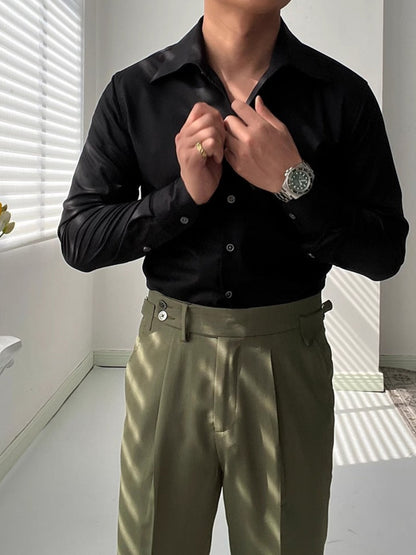 MaisonVirel-Paris | CHEMISE ATHLÉTIQUE ITALIENNE POUR HOMME EN BAMBOU