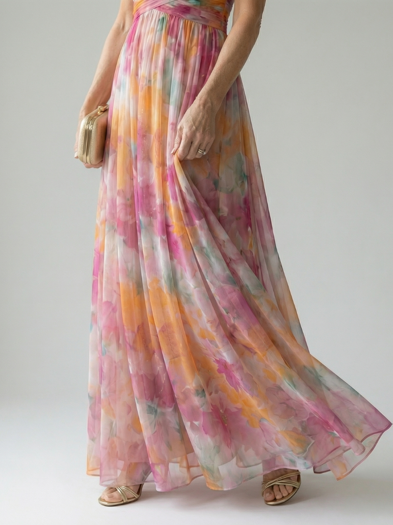 MaisonVirel-Paris| Robe Maxi à Enveloppe Douce Isel