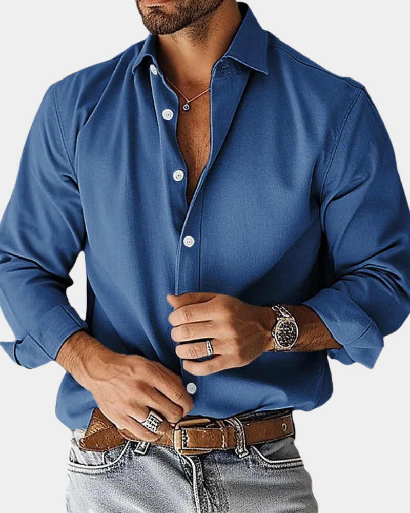 MaisonVirel-Paris | CHEMISE BOUTONNÉE ÉTIREMENT COUPE SLIM POUR HOMME
