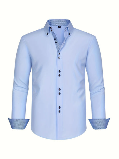 DELACROIX | CHEMISE ÉLÉGANTE LÉGÈRE AVEC DÉTAILS CONTRASTÉS