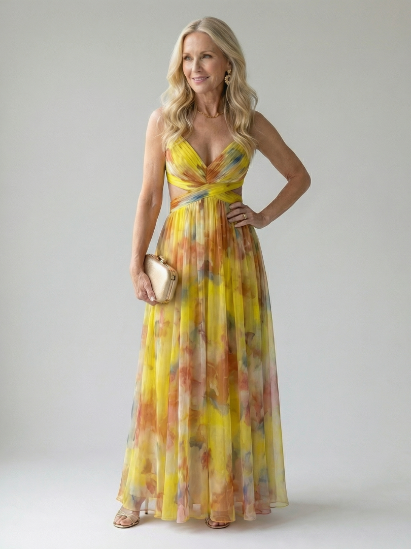 MaisonVirel-Paris| Robe Maxi à Enveloppe Douce Isel
