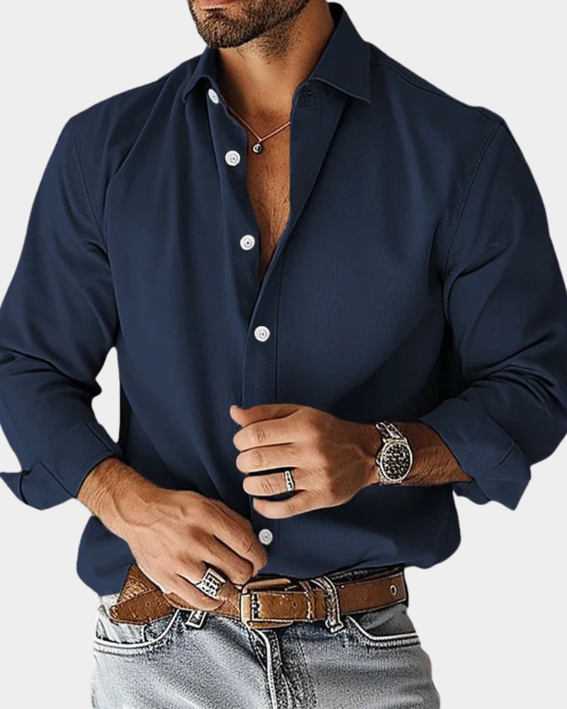 MaisonVirel-Paris | CHEMISE BOUTONNÉE ÉTIREMENT COUPE SLIM POUR HOMME