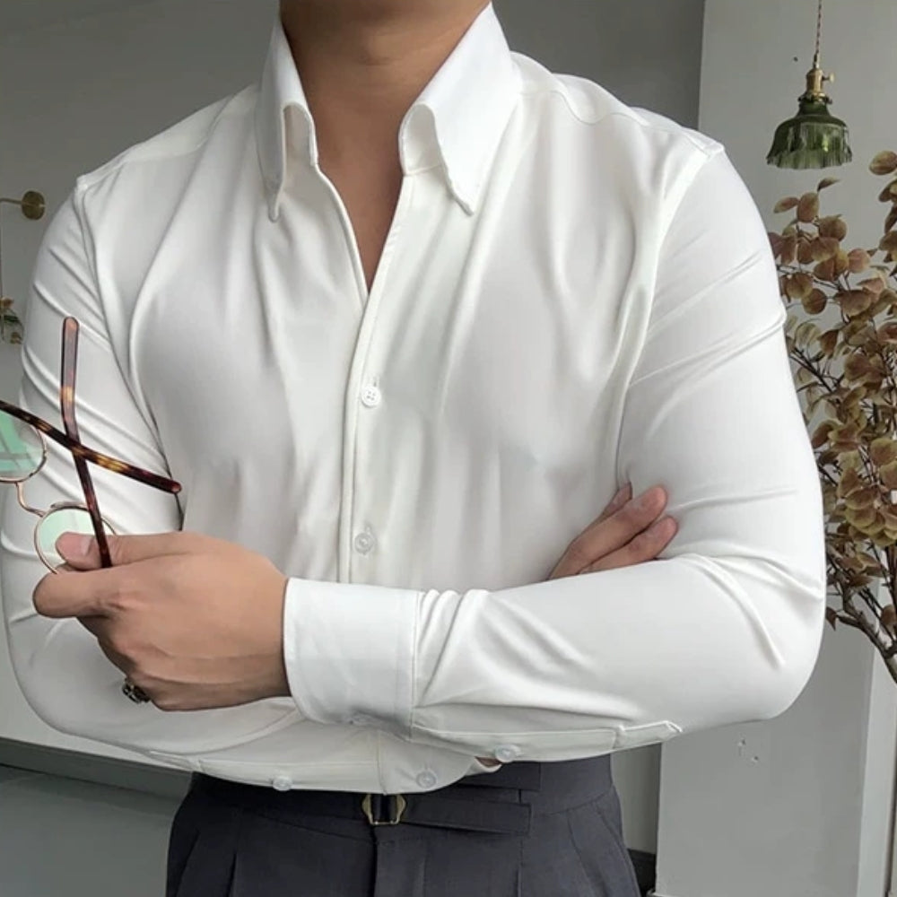 MaisonVirel-Paris | CHEMISE ATHLÉTIQUE ITALIENNE POUR HOMME EN BAMBOU