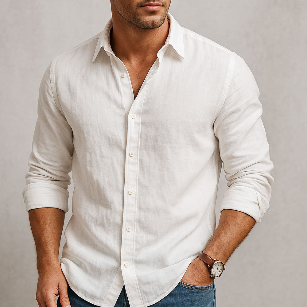 MaisonVirel-Paris| CHEMISE ESSENTIELLE EN LIN POUR HOMME