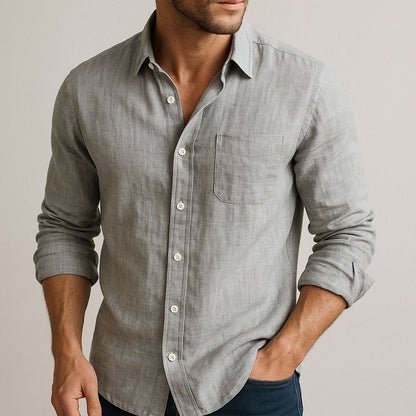 MaisonVirel-Paris| CHEMISE ESSENTIELLE EN LIN POUR HOMME